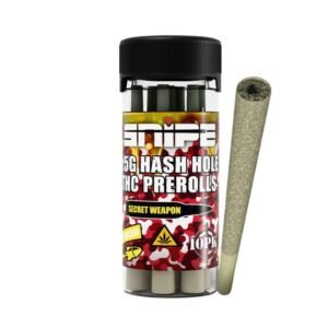 Snipe THCP Hash Hole Prerolls Jar 1.5G – 10PK - Secret Weapon/Hybrid