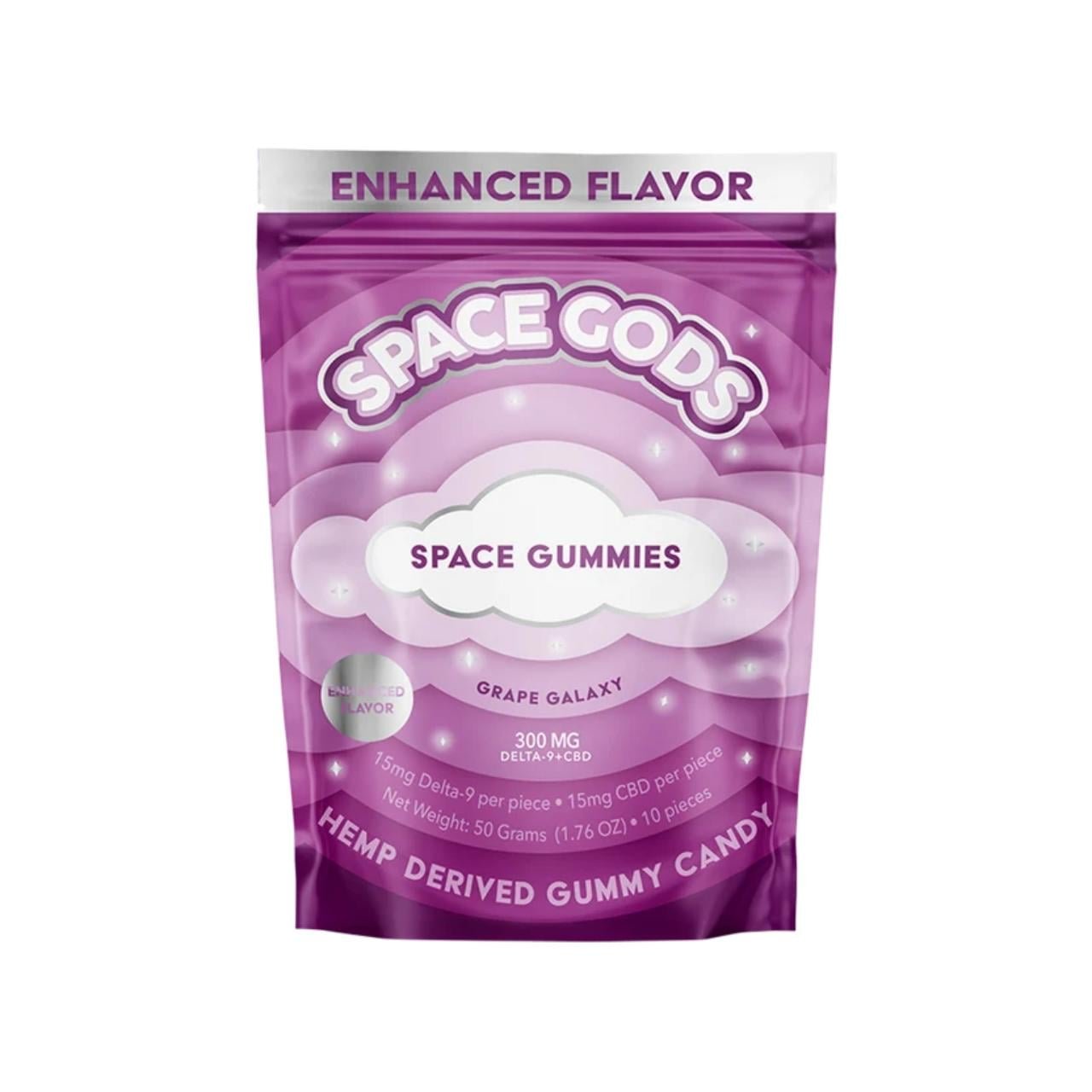 Space Gods D9/CBD Space Gummies 300MG - Grape Galaxy